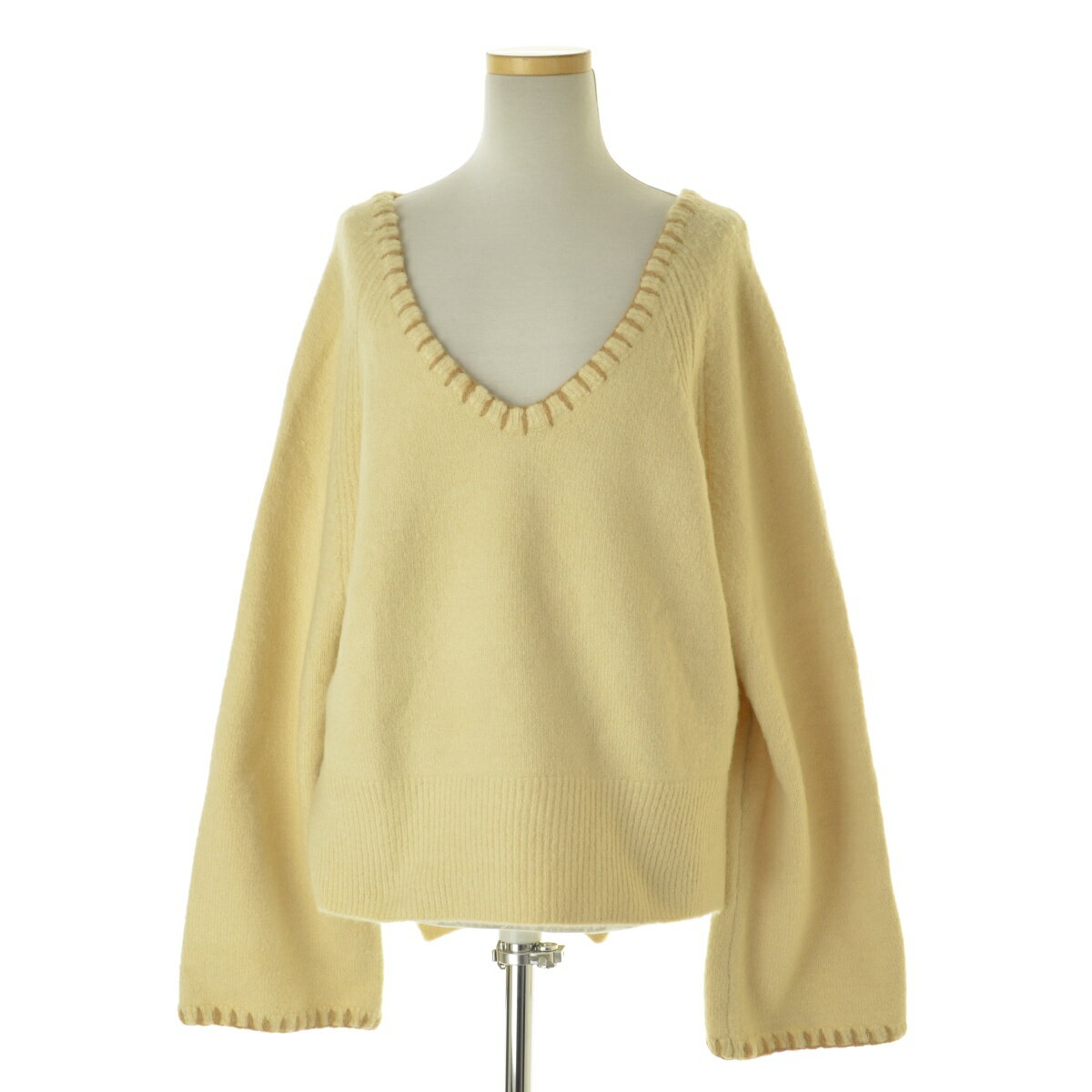 【中古】Crisp / クリスプC1K2548 ハンドステッチベルト長袖ニットセーター【cacdbccf-l】