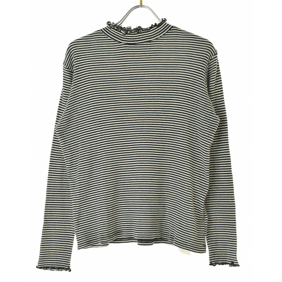 【中古】mumokuteki / ムモクテキCIC4307 ボーダー メロウ仕立てのリブカットソー長袖カットソー【cacfahbc-l】