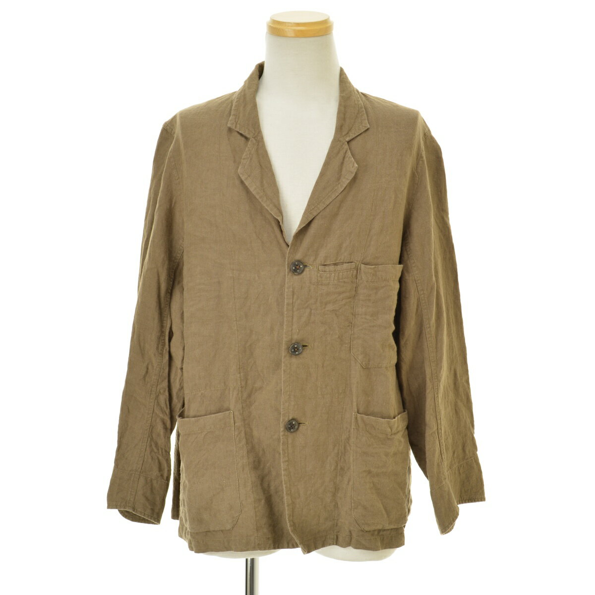 【中古】R&D.M.Co / OLDMAN'S TAILOR / オールドマンズテーラーLINEN WORK JACKETリネンジャケット【cacdabcj-m】