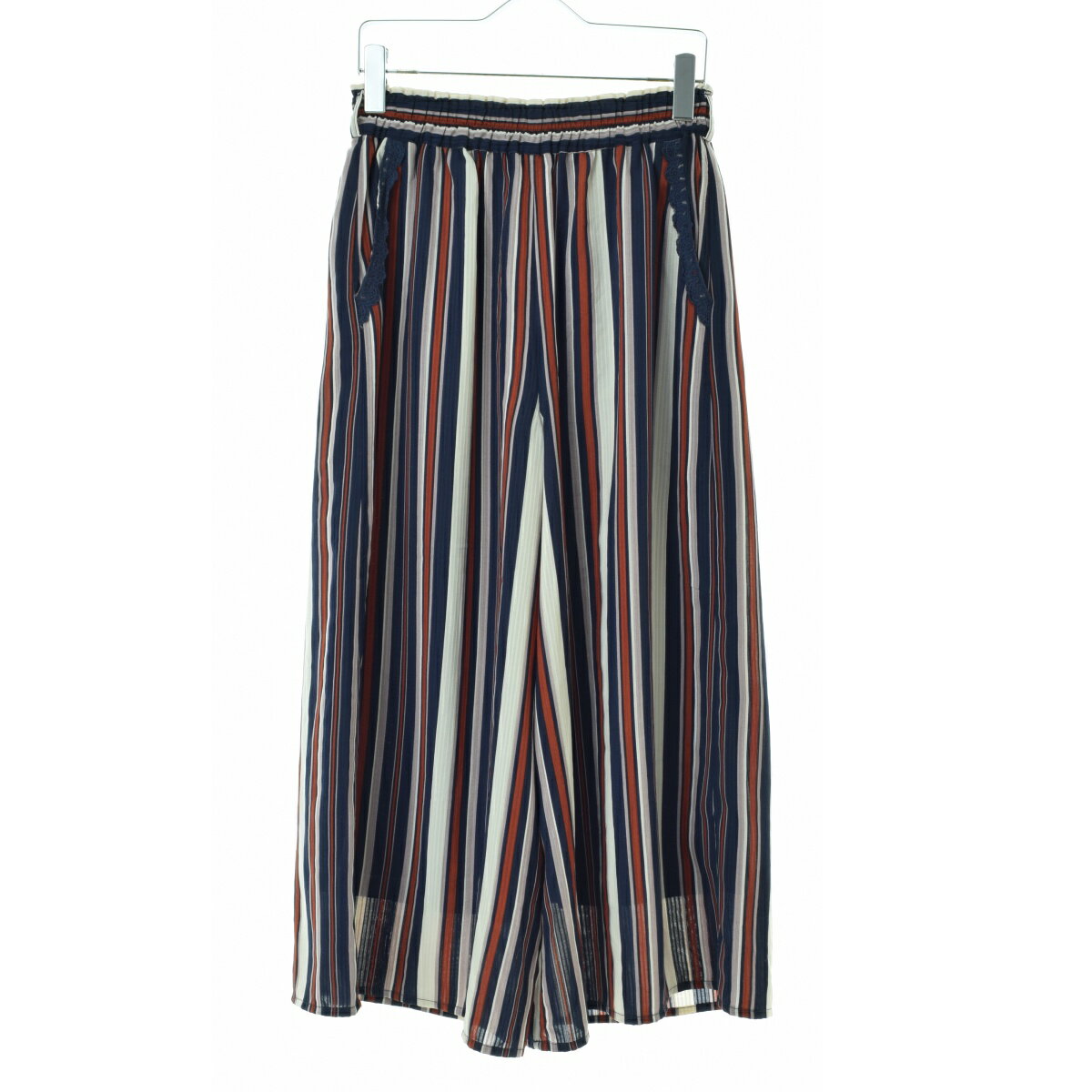 Rakuten - 【中古】axes femme / アクシーズファムTH232X30 ストライプガウチョパンツ【cacfabaj-l】