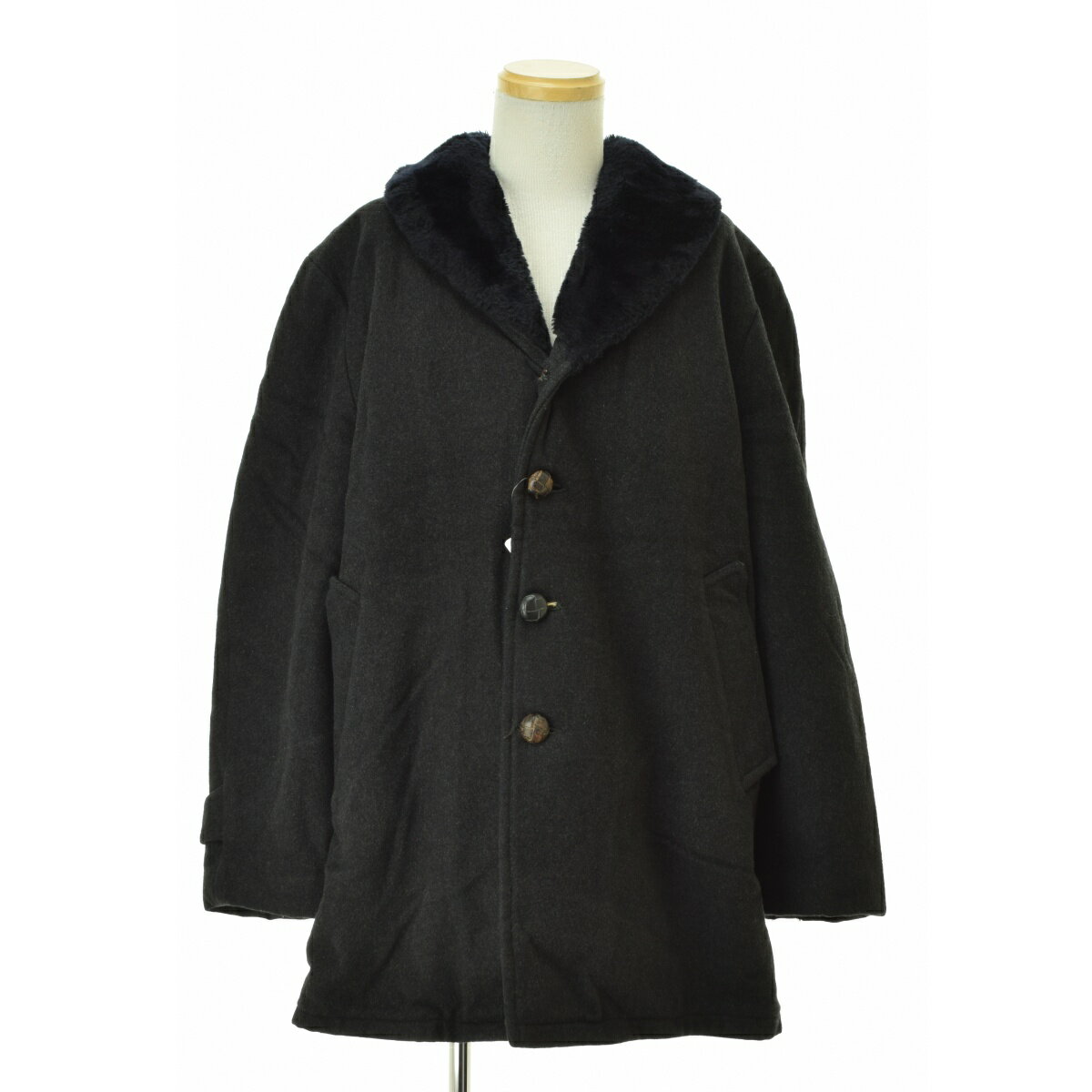 人気カラーブラック！美品！オールリアルムートンギャングコートオールドヴィンテージ 大人気カラーブラック！リアルムートンギャングコートオールド