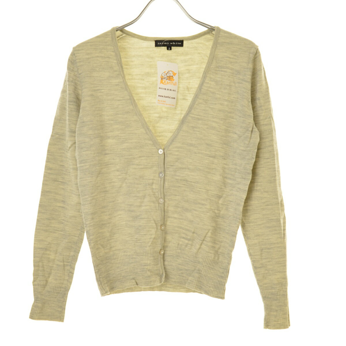 Rakuten - 【中古】JAYRO white / ジャイロホワイトニット長袖カーディガン【cacfbcbi-l】