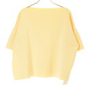【中古】ADAM ET ROPE / アダムエロペGAM-0811 サイドスリットアシンメトリープルオーバー五分袖ニットセーター【cacfaecf-l】