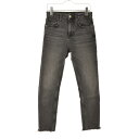 【中古】ZARA / ザラストレッチ ハイウエスト ブラックデニムパンツ【cacfacae-l】