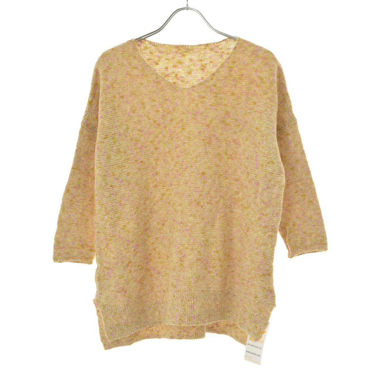 【中古】Jines / ジネスラメ混七分袖ニットセーター【cacebccb-l】