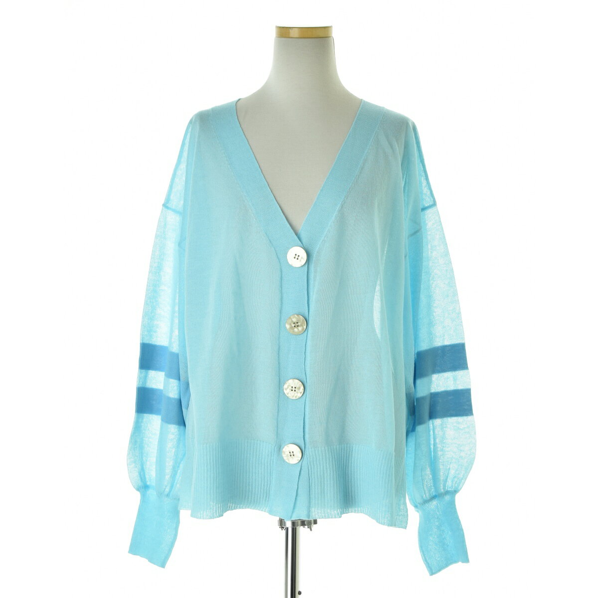 【中古】HeRIN.CYE / ヘリンドットサイ530ISM70-2191 Sheer line cardigan長袖カーディガン【cacgaiag-l】