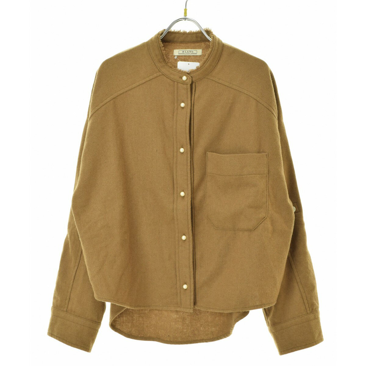 【中古】blanc basque / ブランバスクBG26-122 バンドカラー パールボタン長袖シャツ【cacgadbf-l】