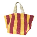 【中古】PUEBCO / プエブコ503561 RUG BAG / Mustard x Burgundyトートバッグ【cacfaeca-z】