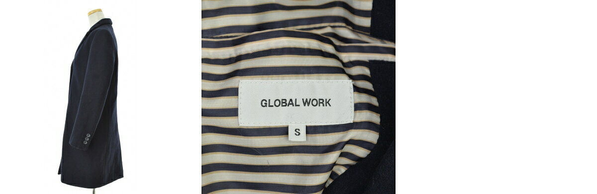 【中古】GLOBAL WORK / グローバルワークGW070008MB ウールブレンドチェスターコート【cacgadcj-l】 kanful-11968388 ブランド古着の買取販売カンフル サンプル画像3