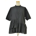 【中古】GRANDMA MAMA DAUGHTER BY KATO / グランマ ママ ドーター バイカトーtoro 24SS TS2414221 アシンメトリーギャザーチュニック五分袖シャツ【cacebaae-l】