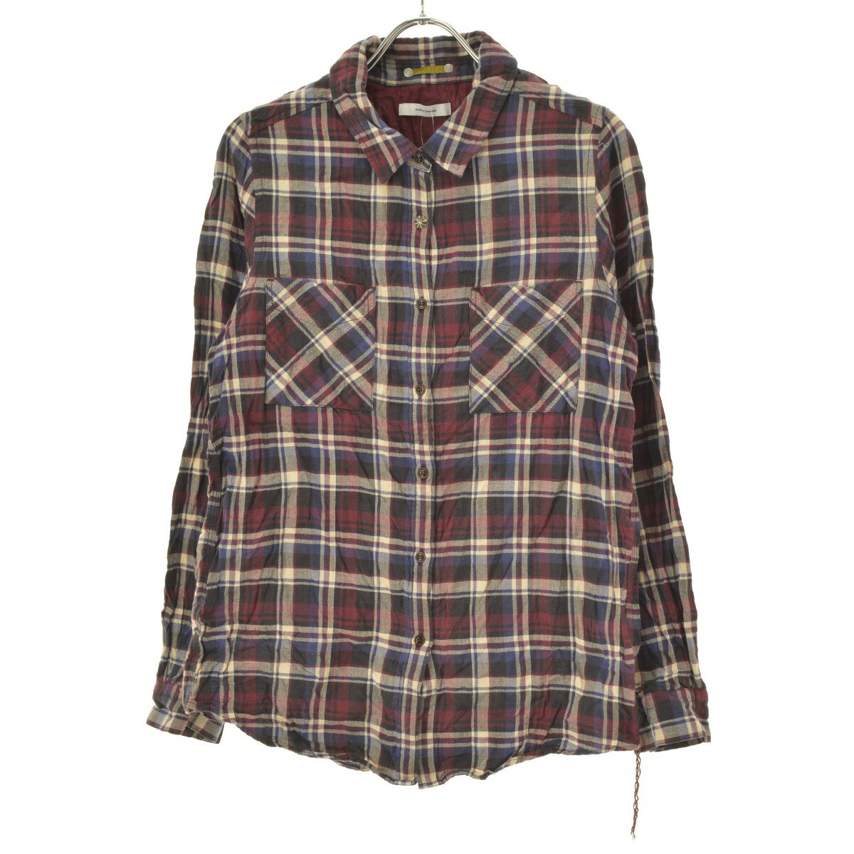 Rakuten - 【中古】JOURNAL STANDARD / ジャーナルスタンダード14050400104130 シワ加工 コンチョボタン チェック長袖シャツ【cacgaeac-l】