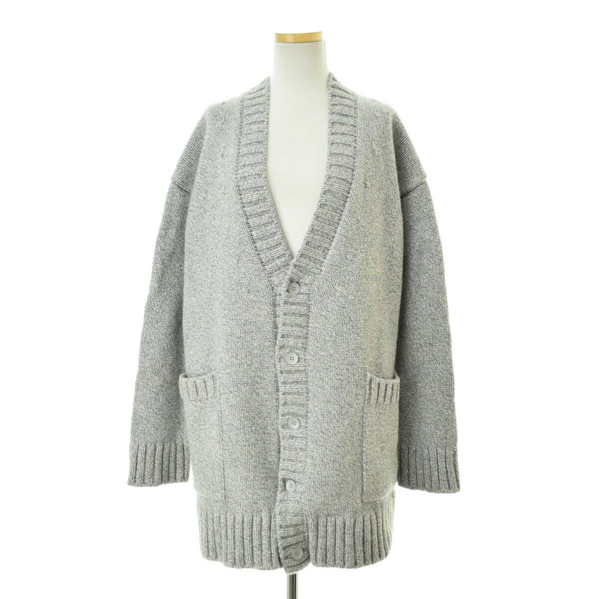 ATON / エイトンKRAGKW0904 BABY WOOL MOULINE OVERSIZED CARDIGANロング長袖カーディガン