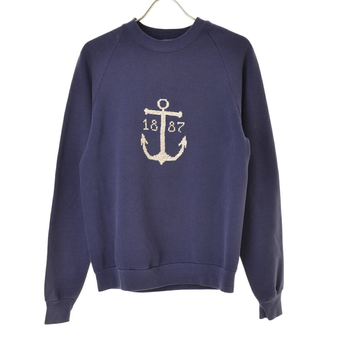【中古】【期間限定値下げ】JERZEES / ジャージーズUSA製 アンカー刺繍長袖スウェット【cacfadbe-m】