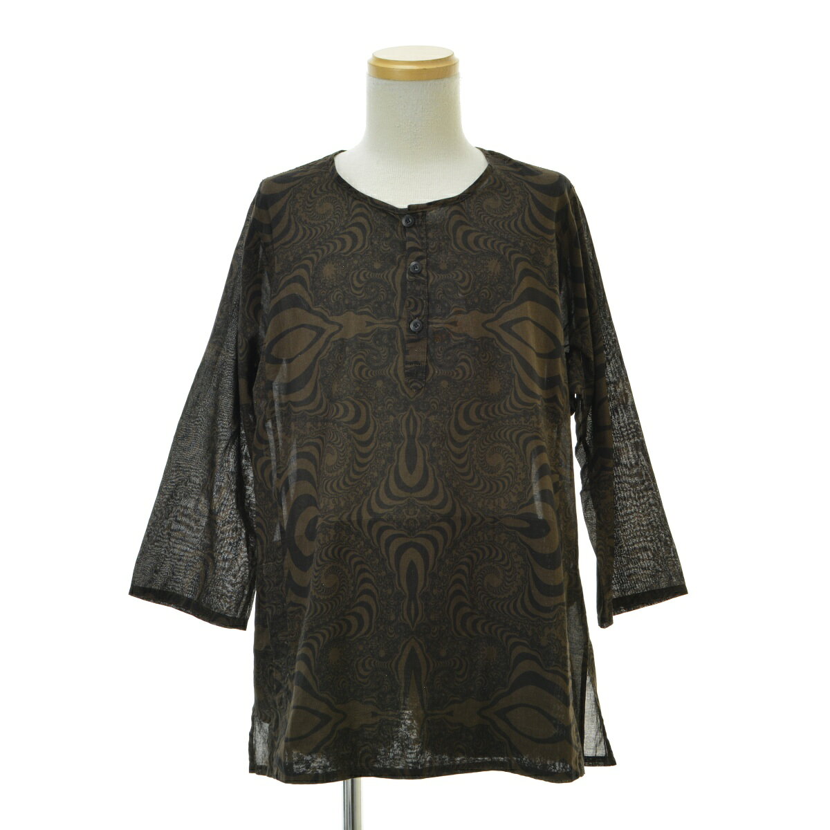 【中古】UNDERCOVER / アンダーカバー03SS scab期 archive U251 トライバル グラフィック七分袖シャツ【cacgbach-m】【送料無料】