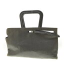 【中古】【期間限定値下げ】ae eleganceレザー オーストリッチ切替ハンドバッグ【送料無料】【cacfaebg-z】