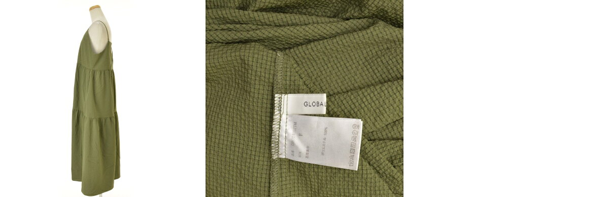 【中古】GLOBAL WORK / グローバルワークGW724002TM お手入れらくらく 2WAYマキシキャミソールワンピース【cacgaebh-l】 kanful-11970142 ブランド古着の買取販売カンフル サンプル画像3