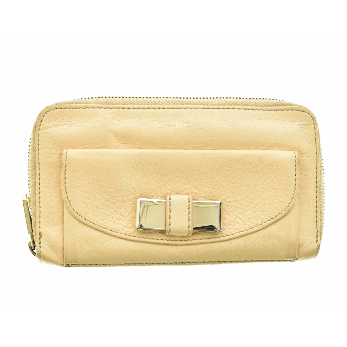 【中古】CHLOE / クロエ3P0501-015 リリー ラウンドジップ レザーリボン財布【cacfahcb-z】
