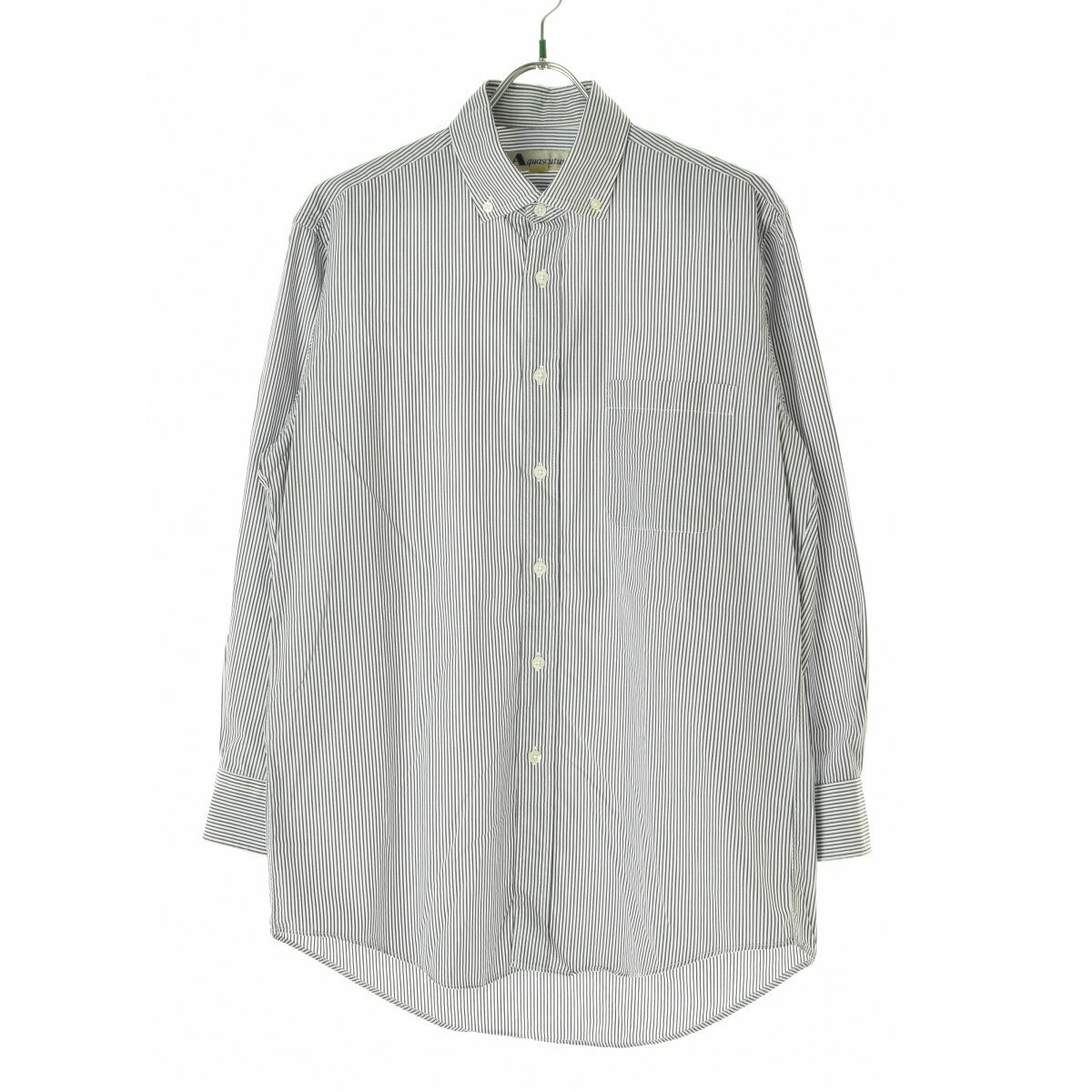 【中古】Aquascutum / アクアスキュータムストライプボタンダウン長袖シャツ【cacfahcc-m】