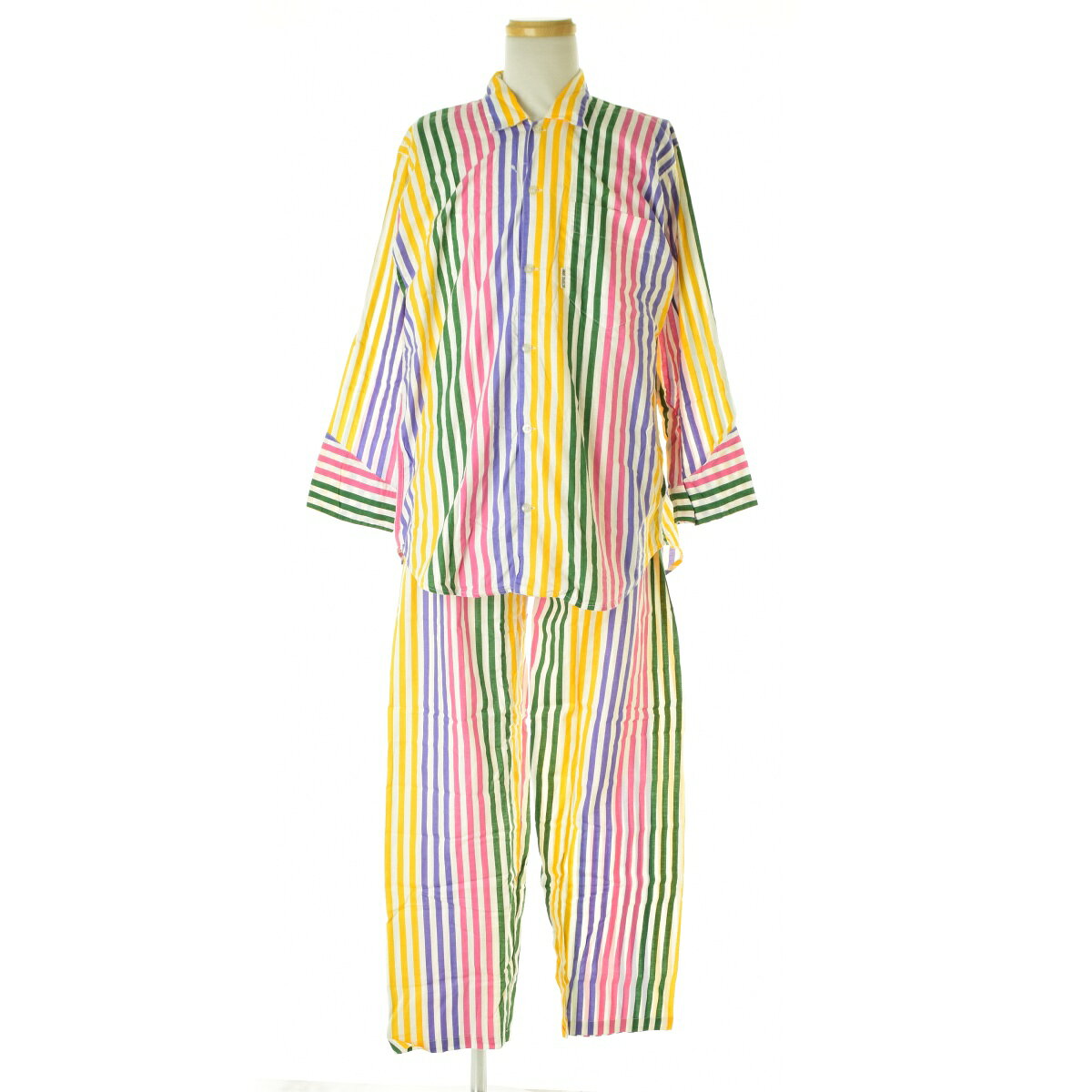 【中古】OCTOPUS ARMY / オクトパス アーミーマルチカラーストライプ パジャマセットアップ【cacfajab-..