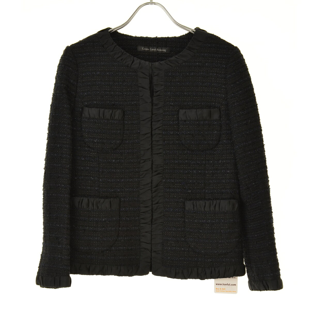 UNITED ARROWS GreenLabel / ユナイテッドアローズグリーンレーベル3522-162-0274 チェックツイード ノーラペルジャケットジャケット