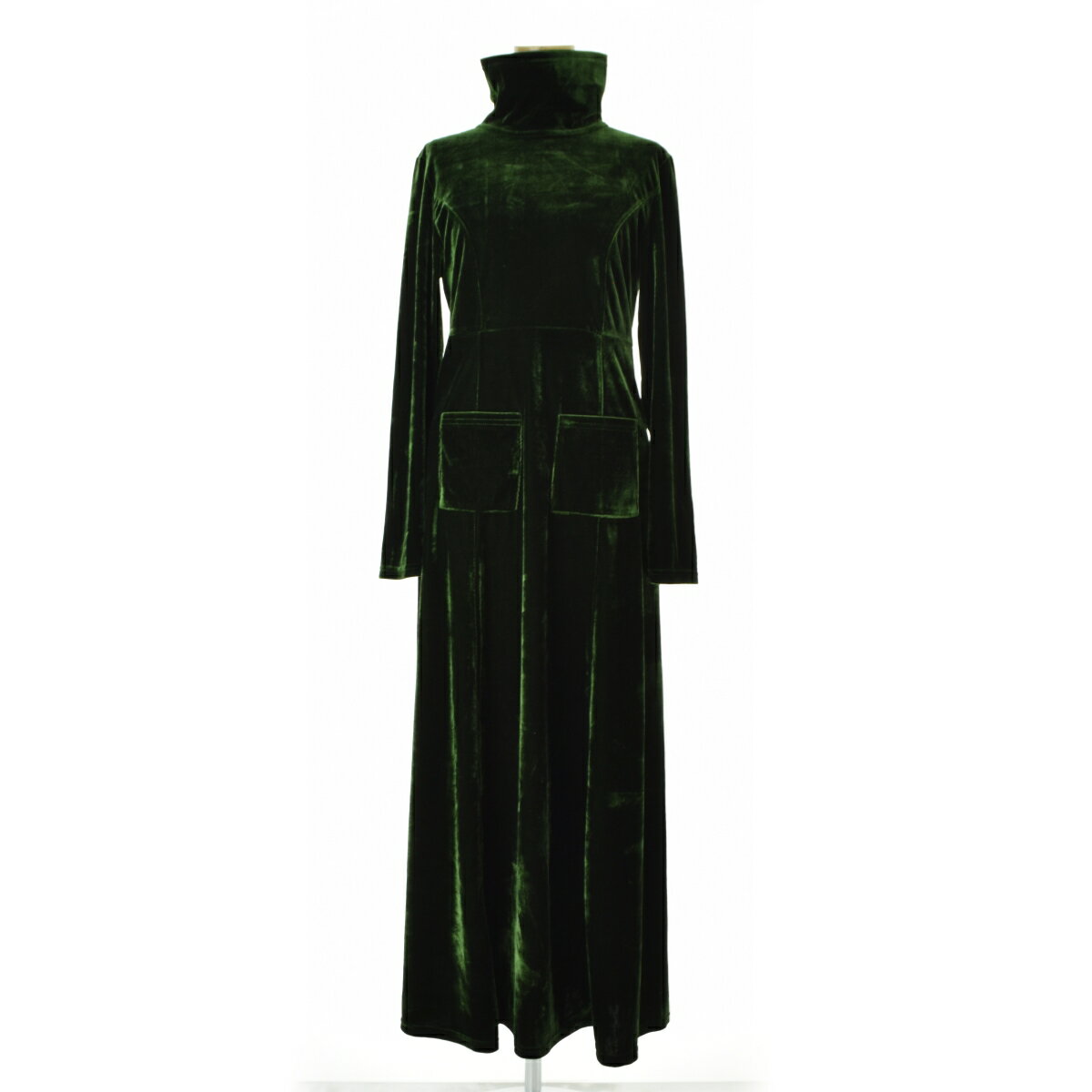 【中古】merry jenny / メリージェニー282150301701 ベロアフレアロング長袖ワンピース【cacgaebc-l】