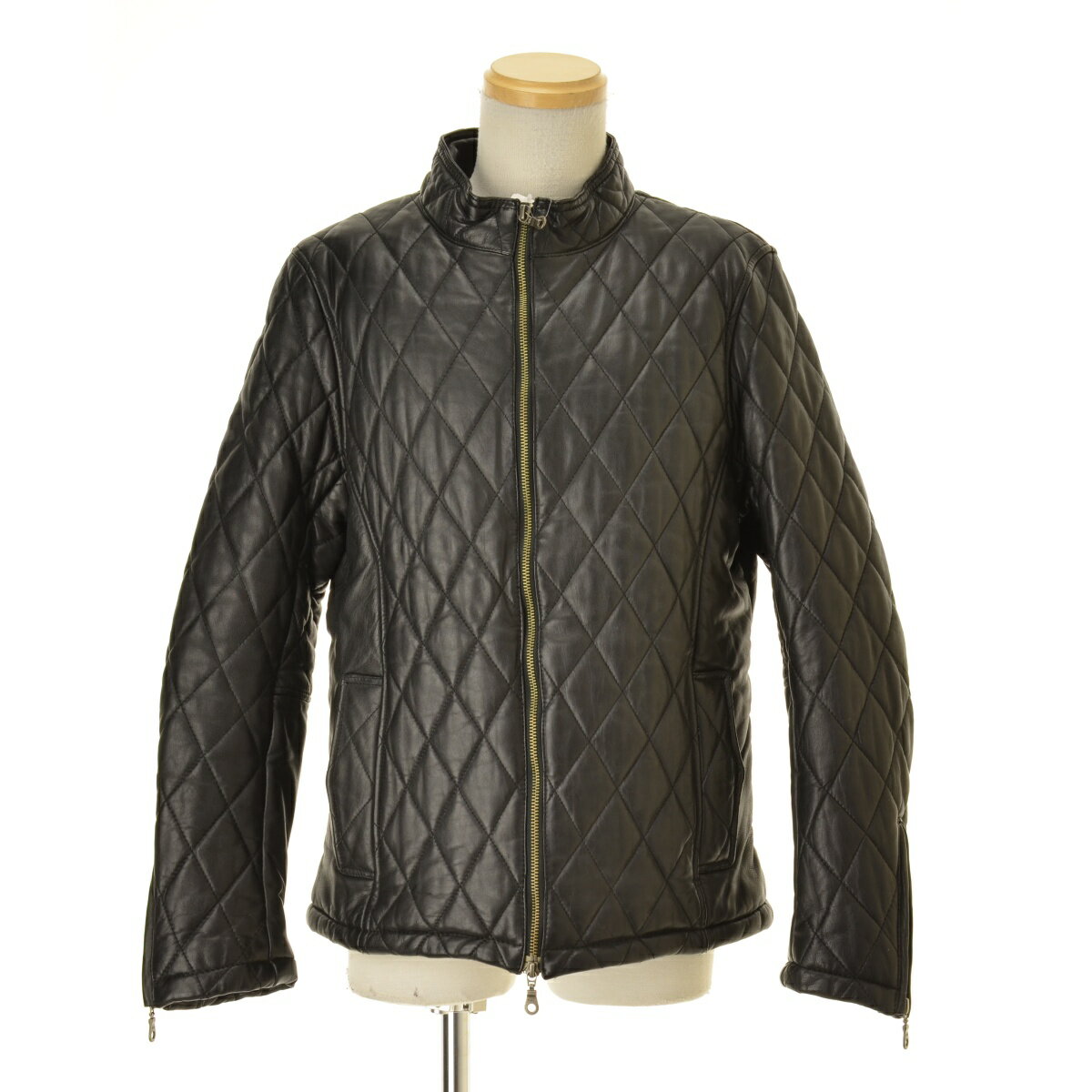 【中古】The DUFFER of St.GEORGE / ザダファーオブセントジョージ羊革 ラムレザーキルティング 中綿レザージャケット【cacgadbc-m】