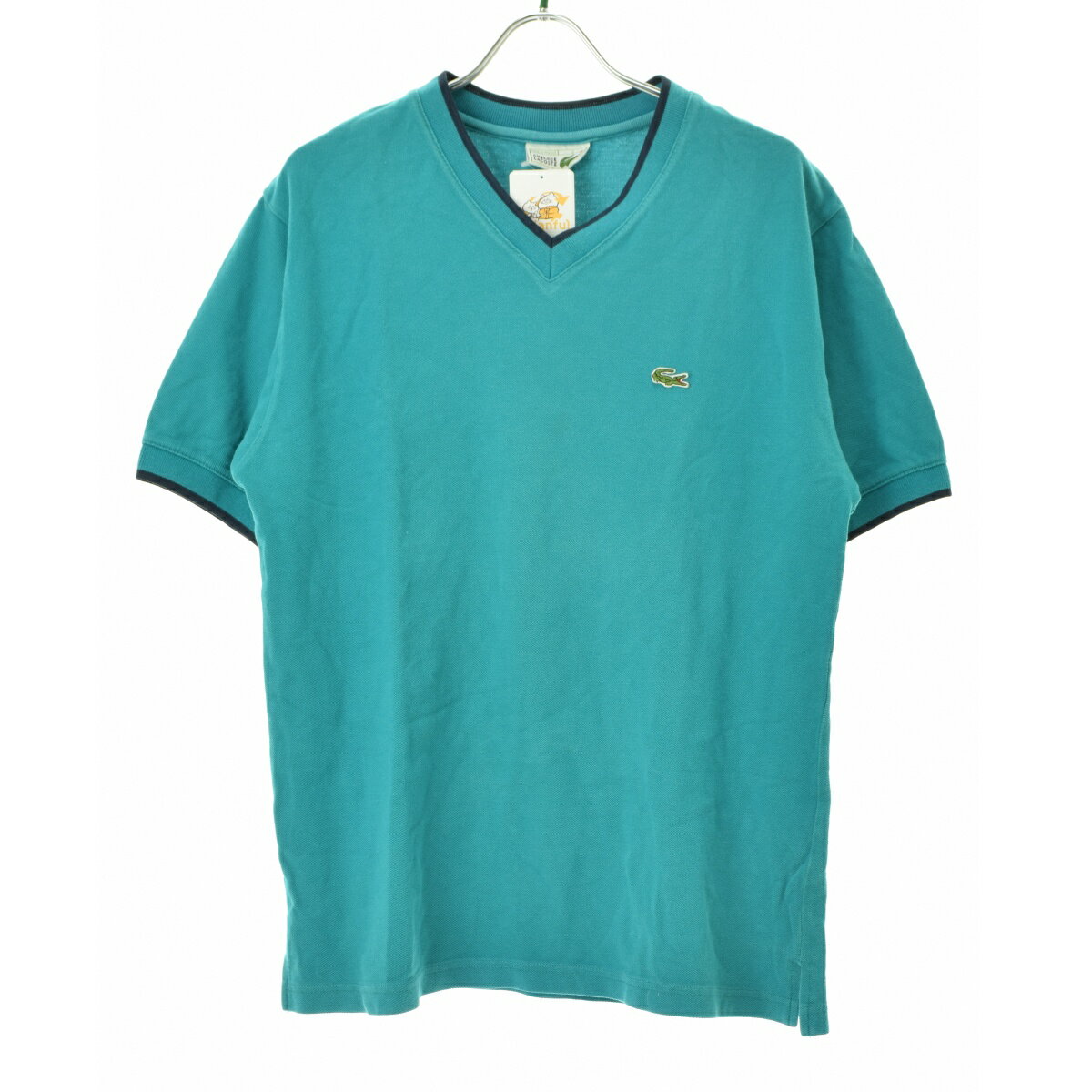 Rakuten - 【中古】【期間限定値下げ】LACOSTE / ラコステCHEMISE 70s フランス製 鹿の子Vネック半袖Tシャツ【cacfbcag-m】