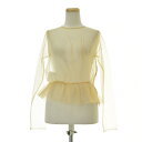【中古】noir kei ninomiya / ノワール ケイ ニノミヤAD2019 3D-T005 sheer jumper with gathered peplum waist チュール長袖ブラウス【cacfabci-l】