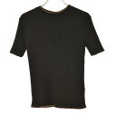 【中古】INDIVI / インディビ 127-12816【WEB限定】バックボタンリブニット半袖ニット【cacebabi-l】