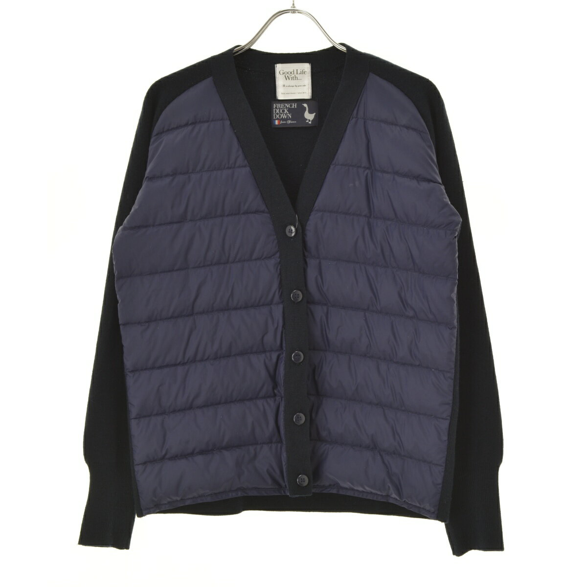 【中古】Good Life WithFRENCH DUCK DOWN ダウン 2トーン長袖カーディガン【cacfahce-l】