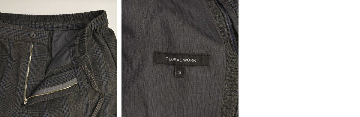 【中古】【期間限定値下げ】GLOBAL WORK / グローバルワーク裏起毛チェックイージーパンツ【cacgaeaj-l】 kanful-11969471 ブランド古着の買取販売カンフル サンプル画像3