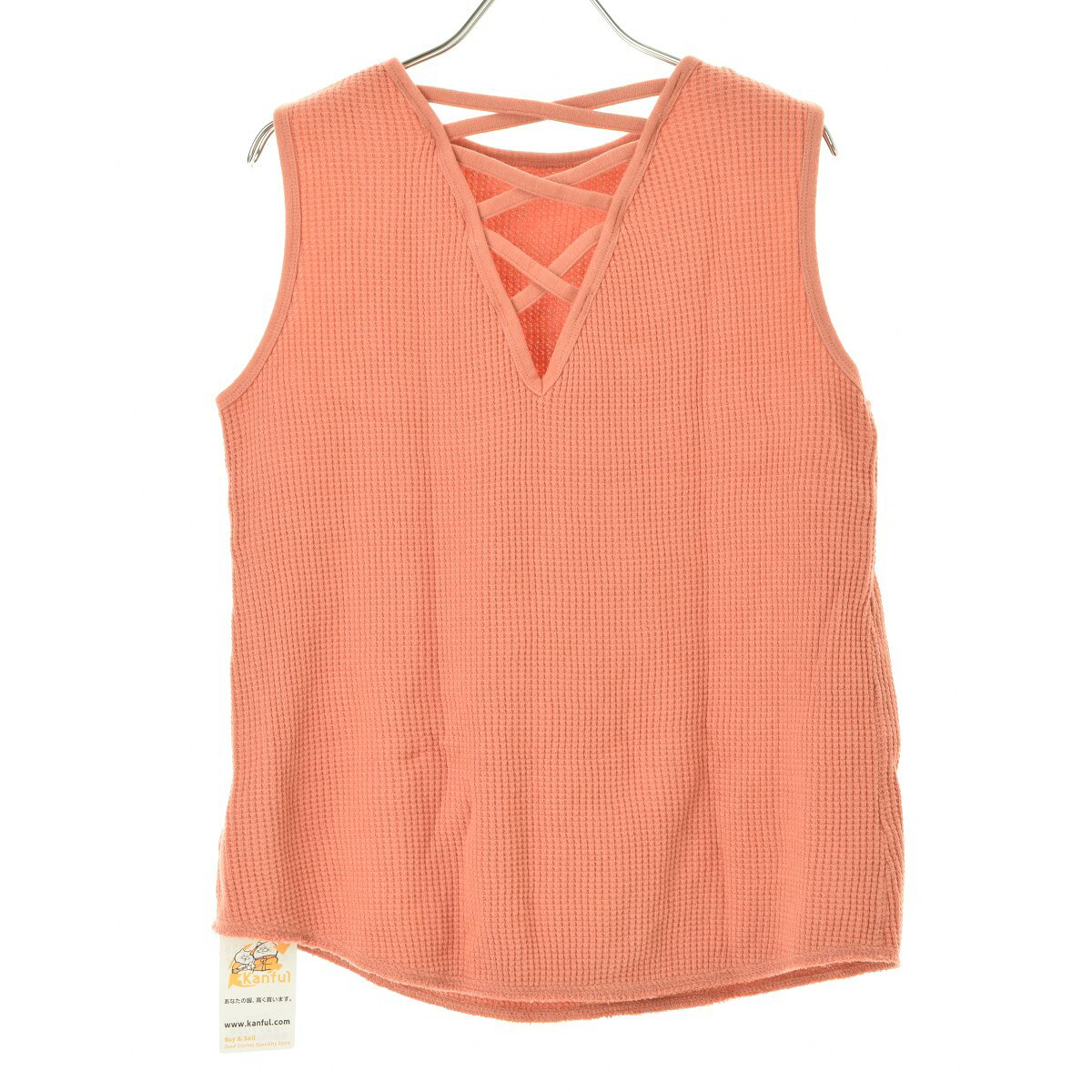 【中古】Mila Owen / ミラオーウェン09WCT192052 バックレースアップ ワッフルノースリーブカットソー【cacfajcb-l】 kanful-11949552 ブランド古着の買取販売カンフル サンプル画像2