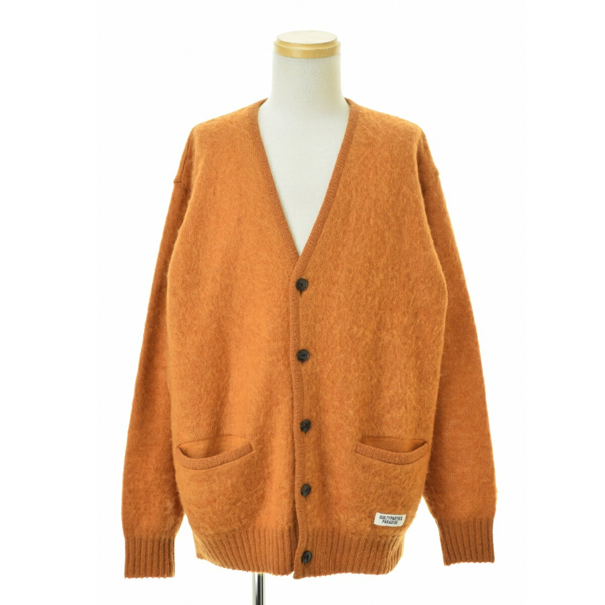 【中古】WACKO MARIA / ワコマリアMOHAIR KNIT CARDIGAN L-BROWN モヘヤ長袖カーディガン【cacfbccj-m】
