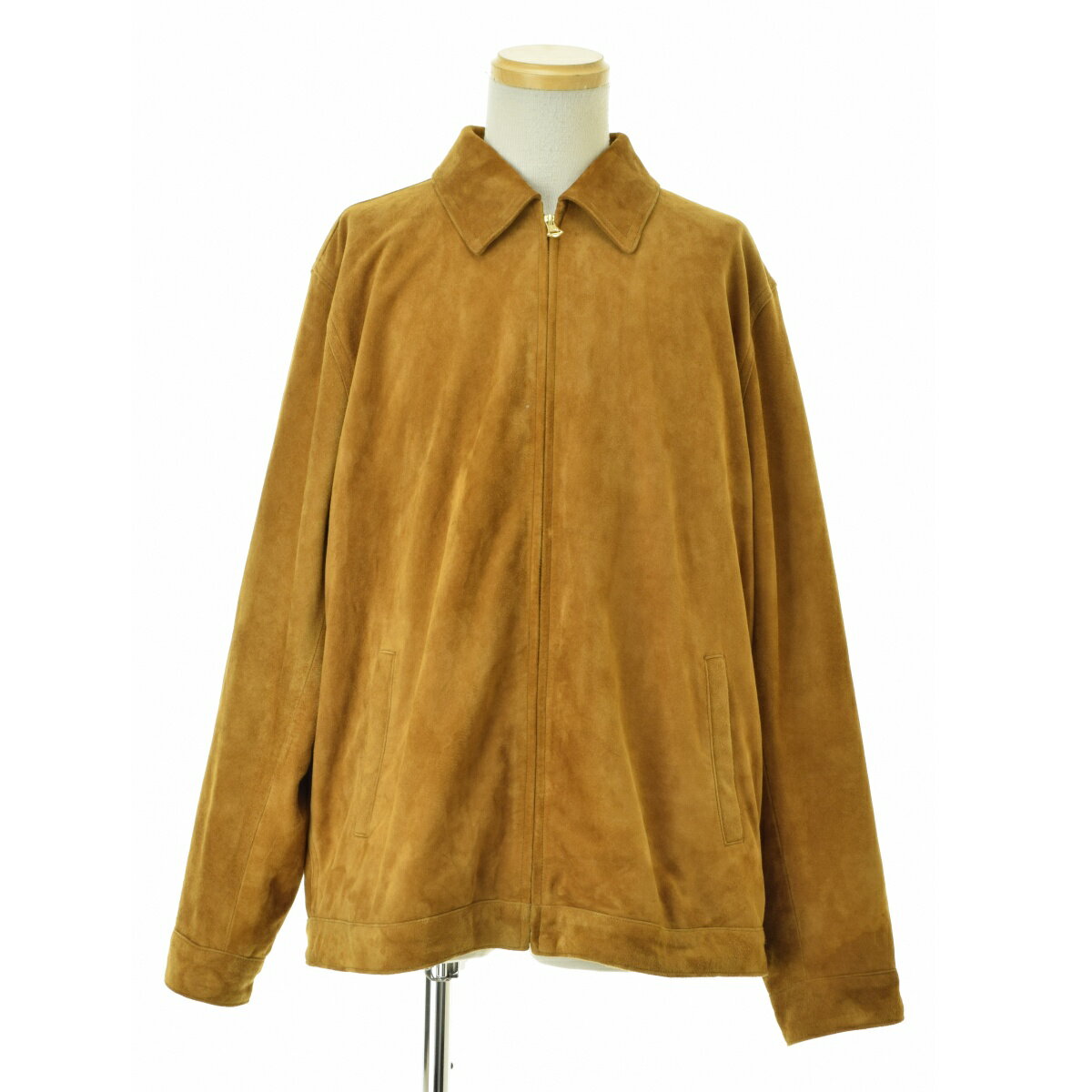 【中古】【期間限定値下げ】CALEE / キャリーゴートスキンスエード ジップアップレザージャケット【cacfbcai-m】