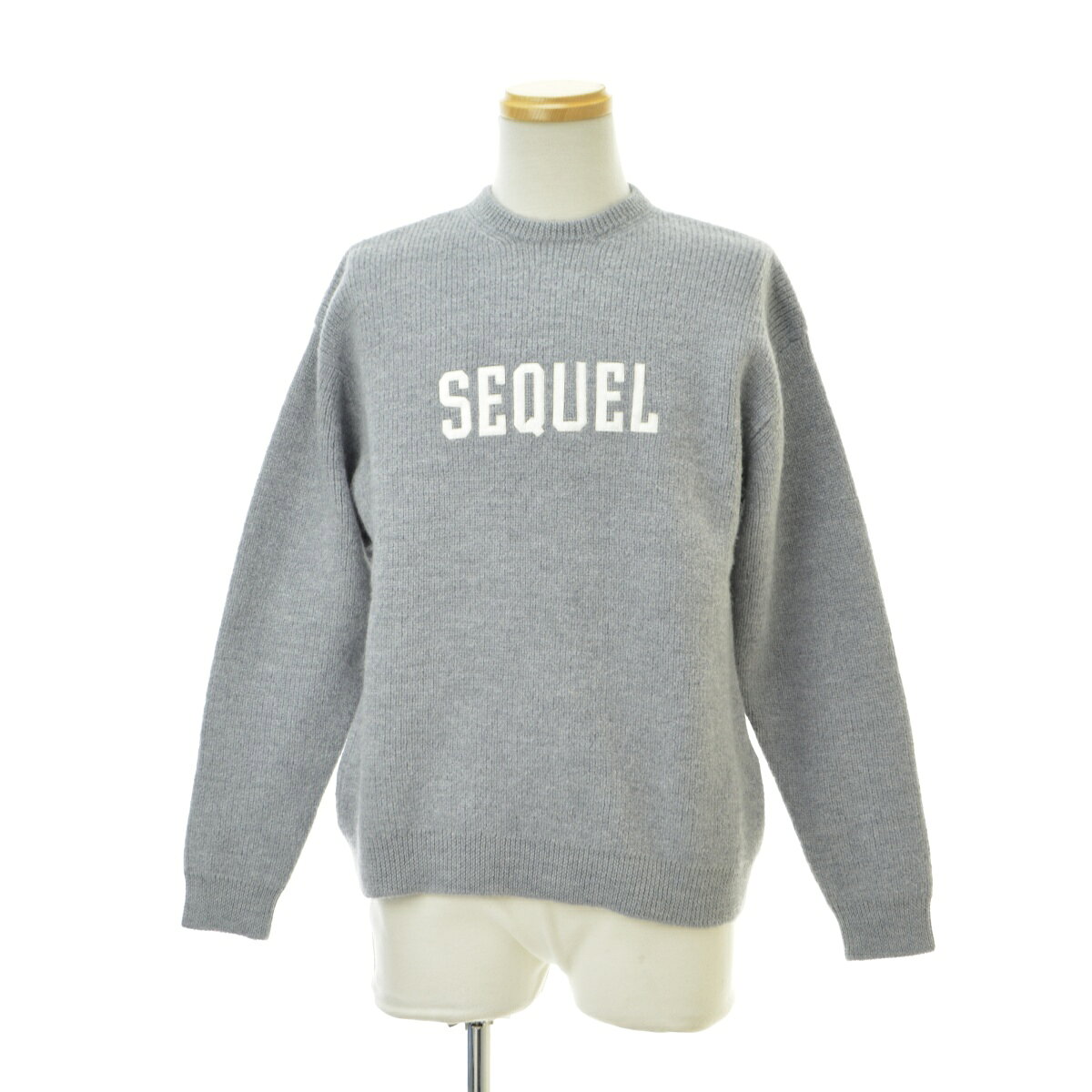 Rakuten - 【中古】SEQUEL / シークエルSQ-23AW-KN-04 LOW GAUGE CREW NECK KNIT GRAY ウール長袖ニットセーター【cacfbccj-m】