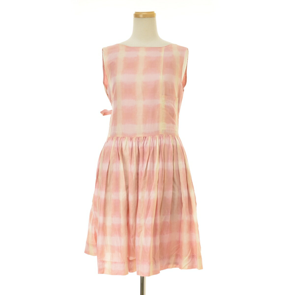 【中古】MARC BY MARC JACOBS / マーク バイ マーク ジェイコブスM4004204 PIGGY PINK MULTIノースリーブワンピース【cacfahch-l】