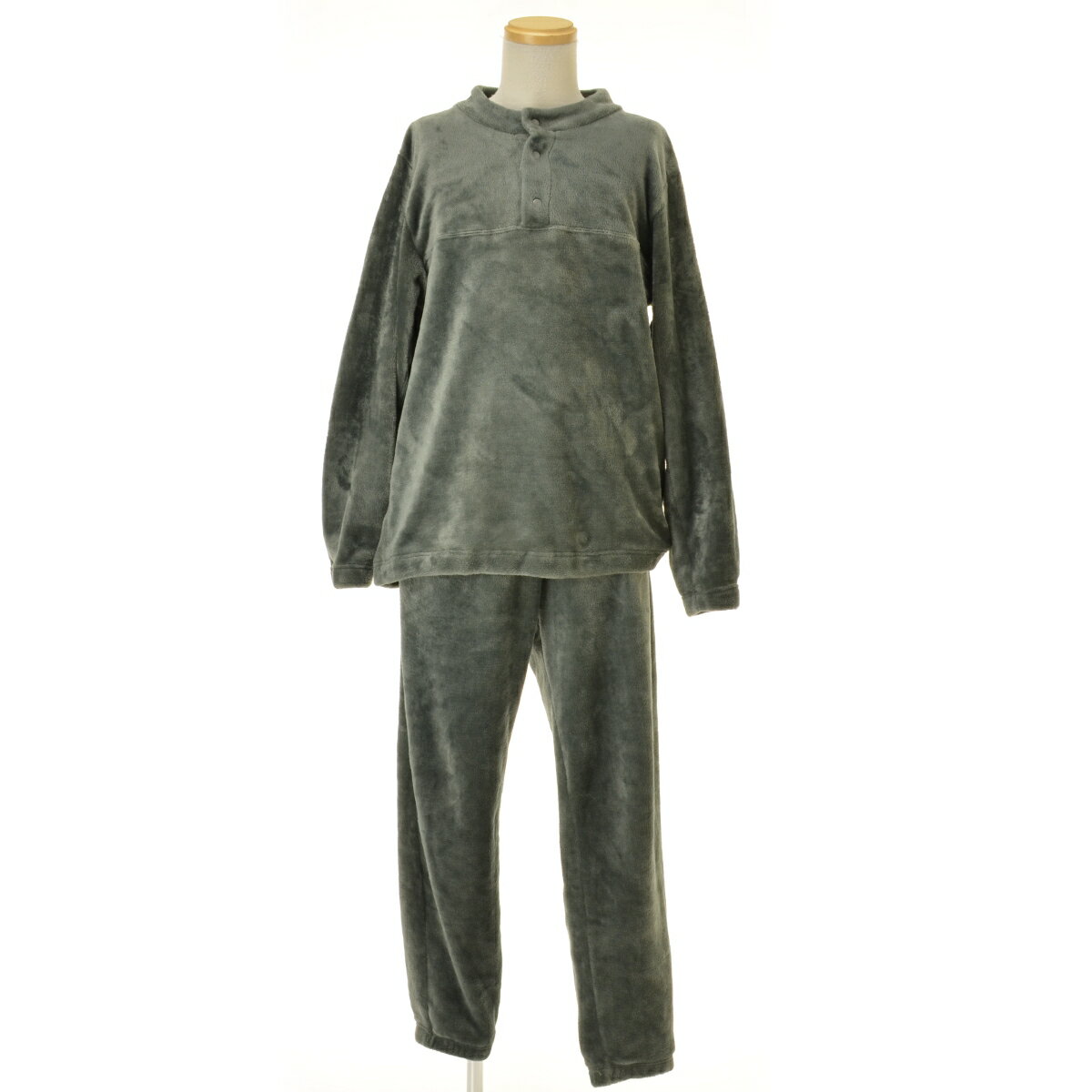 【中古】FRUIT OF THE LOOM × Begin / フルーツオブザルーム × BeginROOM WEAR 別注 とろける着心地のボアハーフスナップ パンツセットアップ【cacgacah-m】