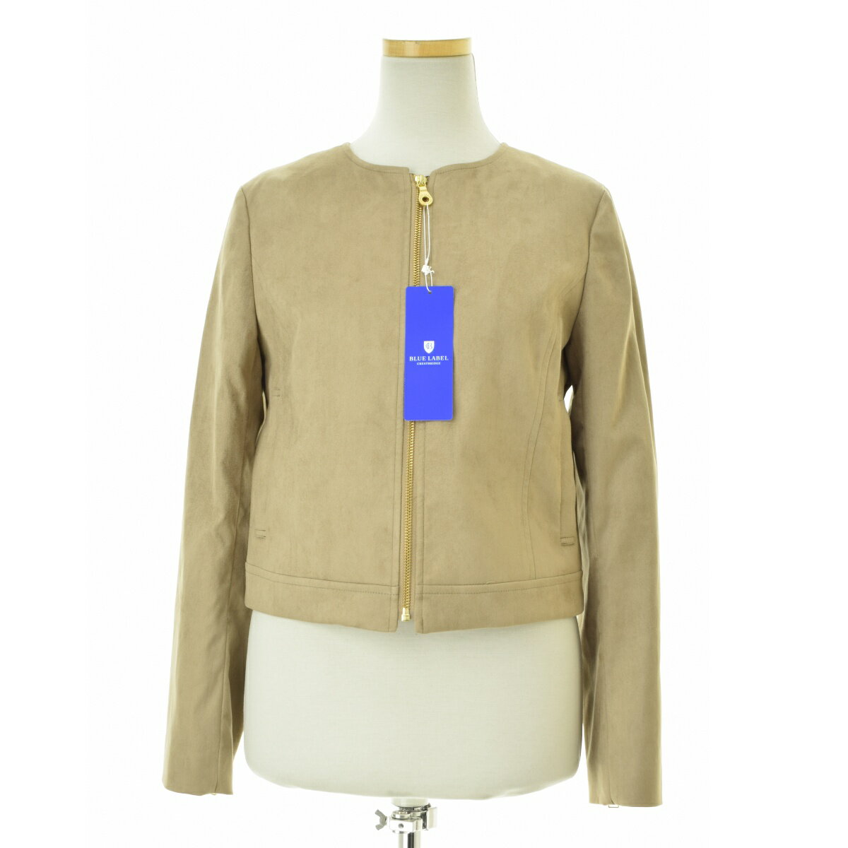 【中古】【期間限定値下げ】BLUE LABEL CRESTBRIDGE / ブルーレーベルクレストブリッジ55F04-246-40 スエードライク起毛ジャケット ノーカラージャケット【cacfagce-l】