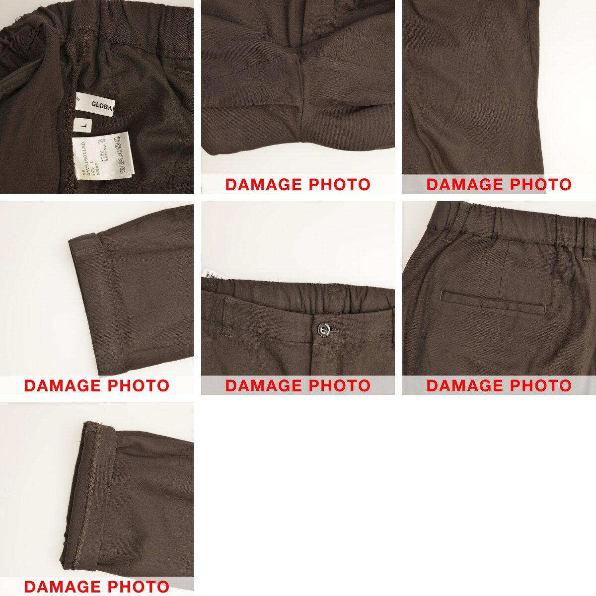 【中古】【期間限定値下げ】GLOBAL WORK / グローバルワークGW516011AD ストレッチイージーパンツ【cacgafab-l】 kanful-11971945 ブランド古着の買取販売カンフル サンプル画像3