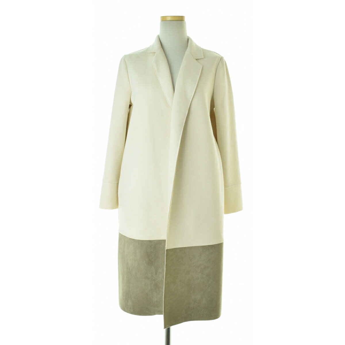 【中古】【期間限定値下げ】ZARA / ザラバイカラー ボタンレスコート【cacebaae-l】