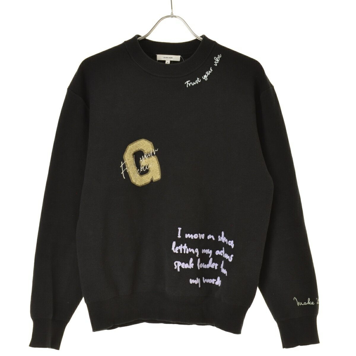 Rakuten - 【中古】GLOBAL WORK / グローバルワークGW226009AD スウェットライクオテラクニット長袖ニットセーター【cacgaecd-m】