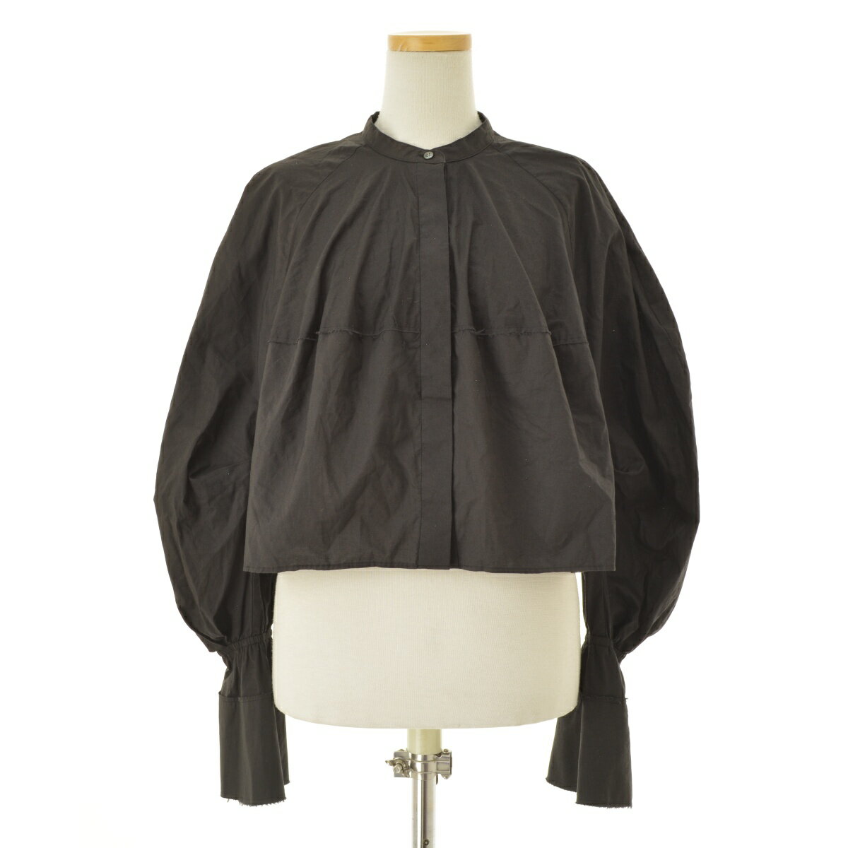 【中古】ETRE TOKYO / エトレトウキョウ24AW 1224410073-0 カーブスリーブバンドカラーシャツ長袖ブラウス【cacfafbd-l】