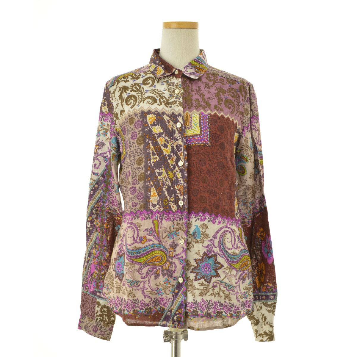 【中古】ETRO / エトロイタリア製 リネン長袖シャツ【cacfbbbe-l】