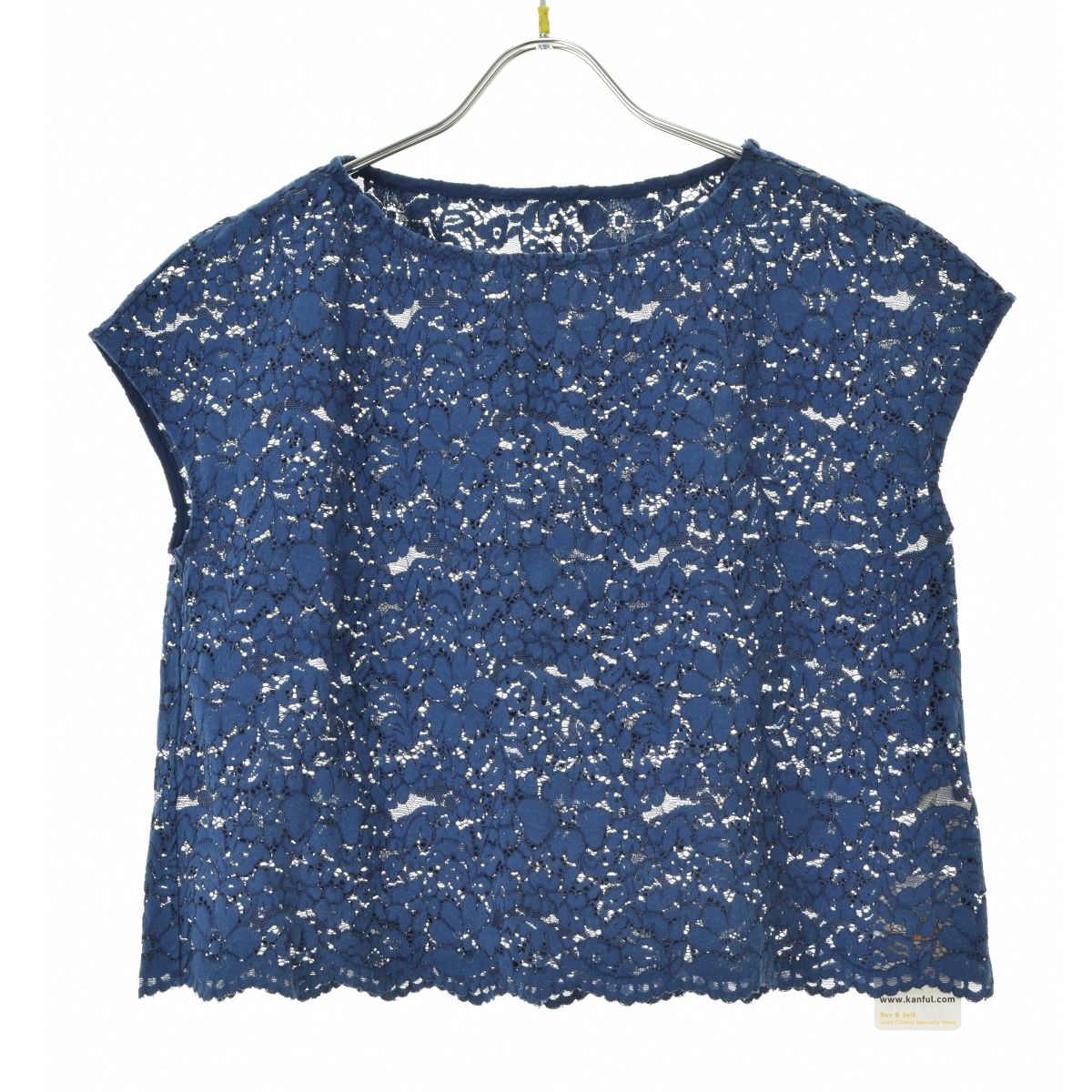 【中古】STRAWBERRY-FIELDS / ストロベリーフィールズフラワーレースフレンチスリーブブラウス【cacgabbf-l】