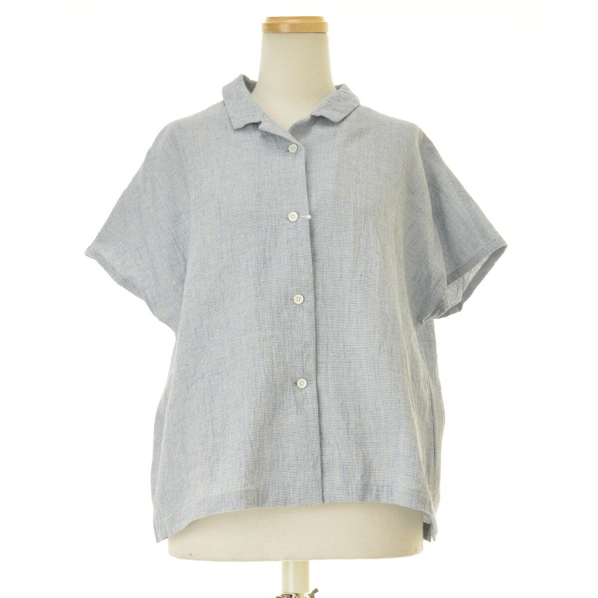 【美品】中川政七商店　綿麻ラグランワークシャツ　グレー 綿麻ラグランワークシャツ｜衣料品｜中川政七商店 公式サイト