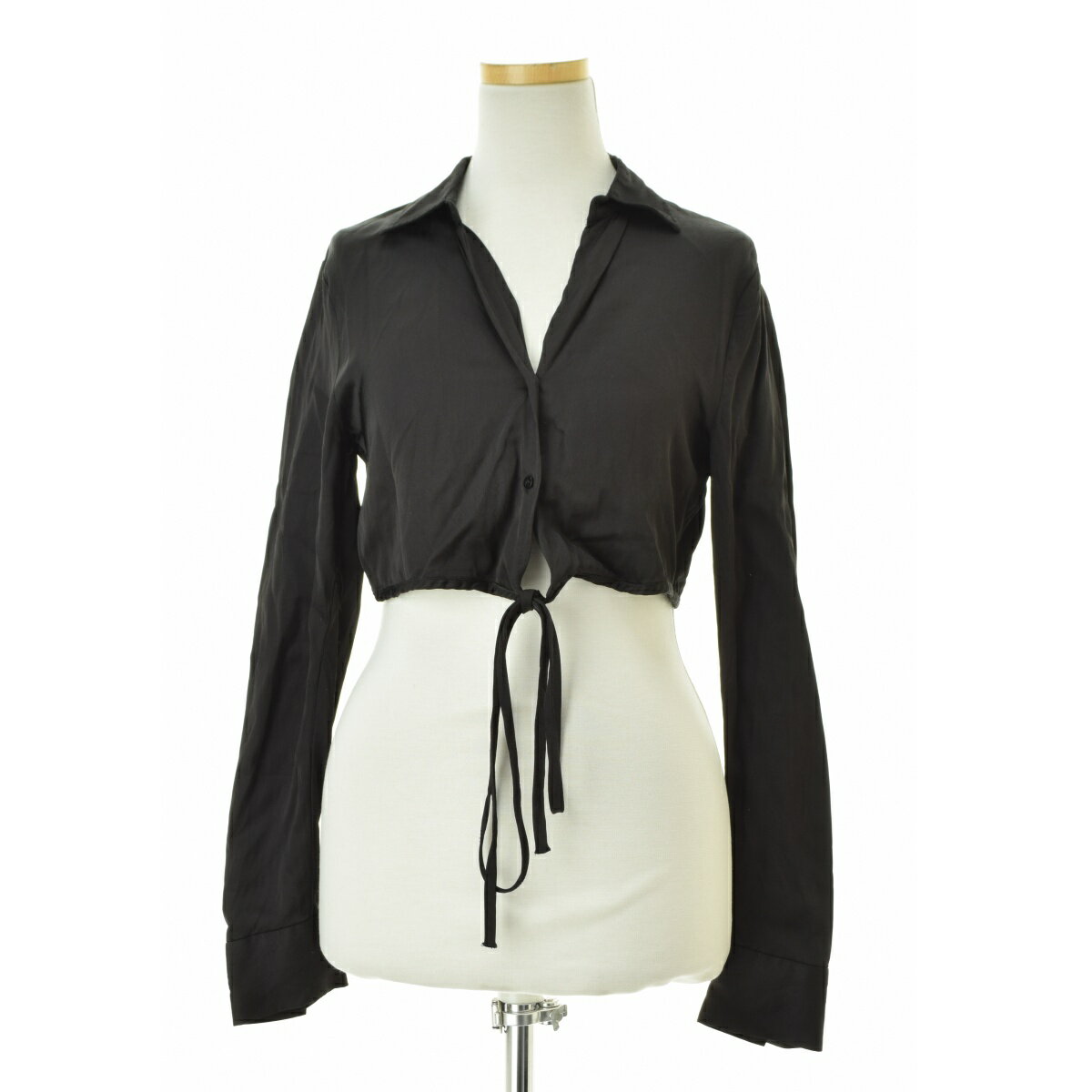 Rakuten - 【中古】ZARA / ザラクロップドサテン長袖シャツ【cacgabbe-l】