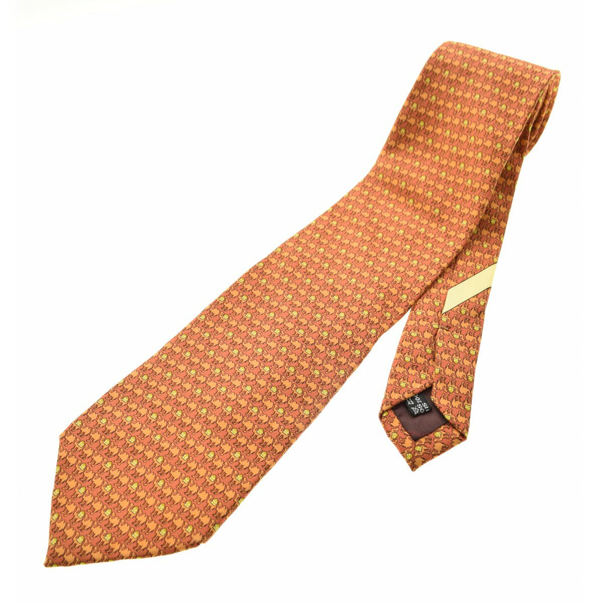 【中古】Salvatore Ferragamo / サルバトーレフェラガモラクダネクタイ【cacfbcaj-z】