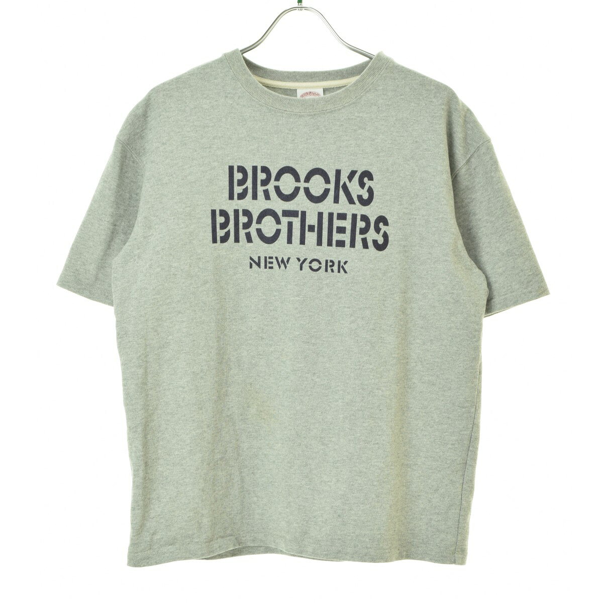 【中古】BROOKS BROTHERS / ブルックスブラザーズUSAコットンジャージー ヘビーウェイト ステンシルロゴ半袖Tシャツ【cacfbabc-m】