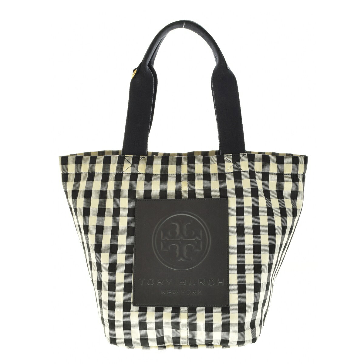 【中古】TORY BURCH / トリーバーチPIPER GINGHAM SMALL SQUARE TOTE パイパー ギンガム スモール スクエアトートバッグ【cacgaccc-z】
