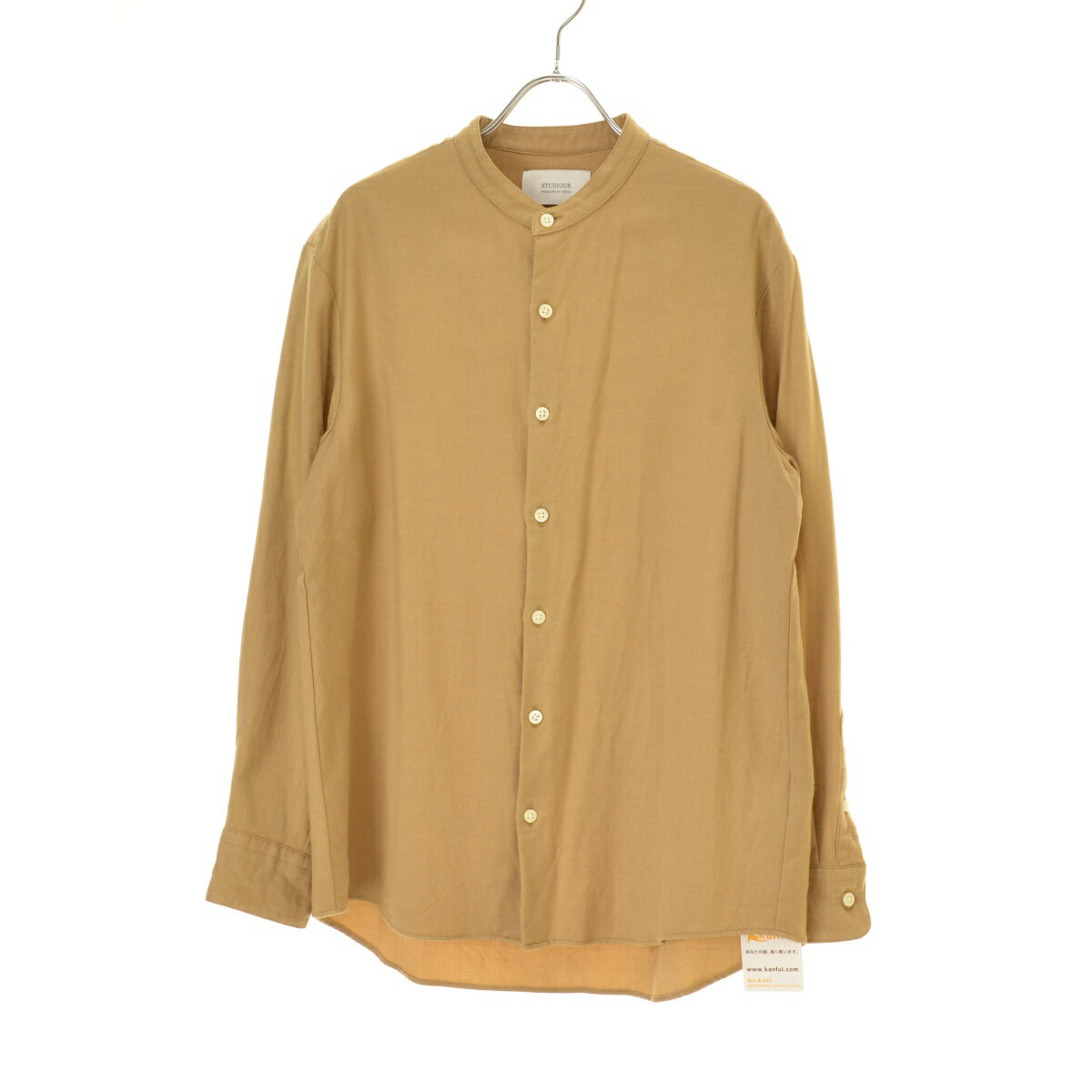 【中古】STUDIOUS / ステュディオス100500004 サキソニーバンドカラーシャツ ウール混長袖シャツ【cacfbaae-m】